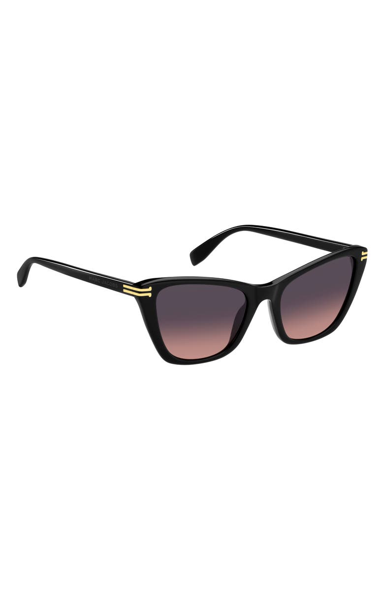 Marc Jacobs 53mm Cat Eye Sunglasses, Alternate, color, Black/ Grey Shaded Pink