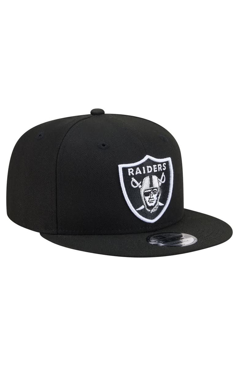New Era Men's New Era  Black Las Vegas Raiders 9FIFTY Snapback Hat, Alternate, color, Black