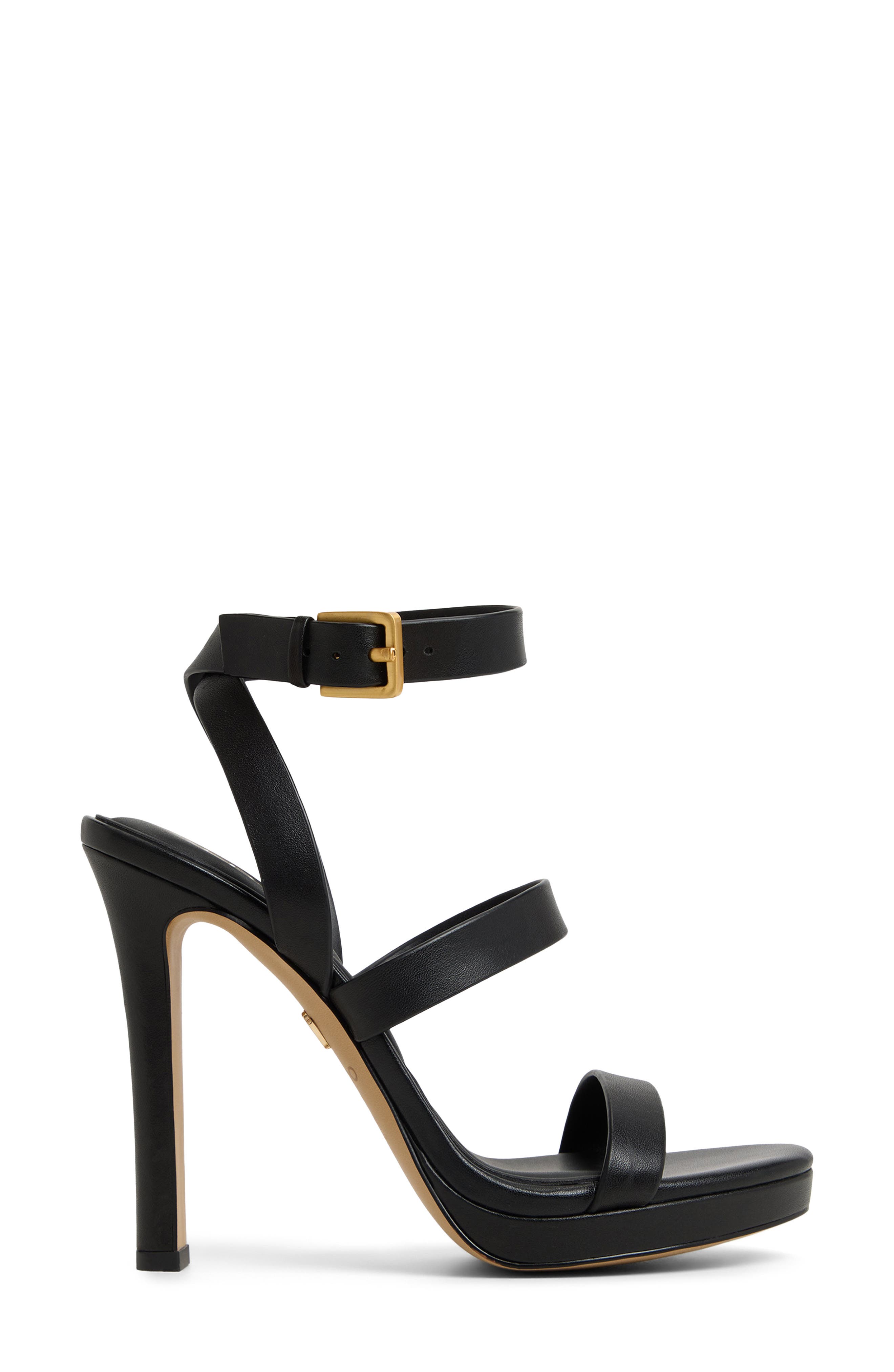 ALDO Kardy Ankle Strap Platform Sandal, Alternate, color, Black