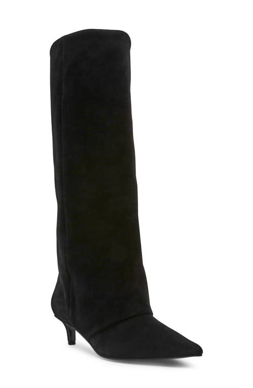 Steve Madden Luca Kitten Heel Knee High Boot In Black