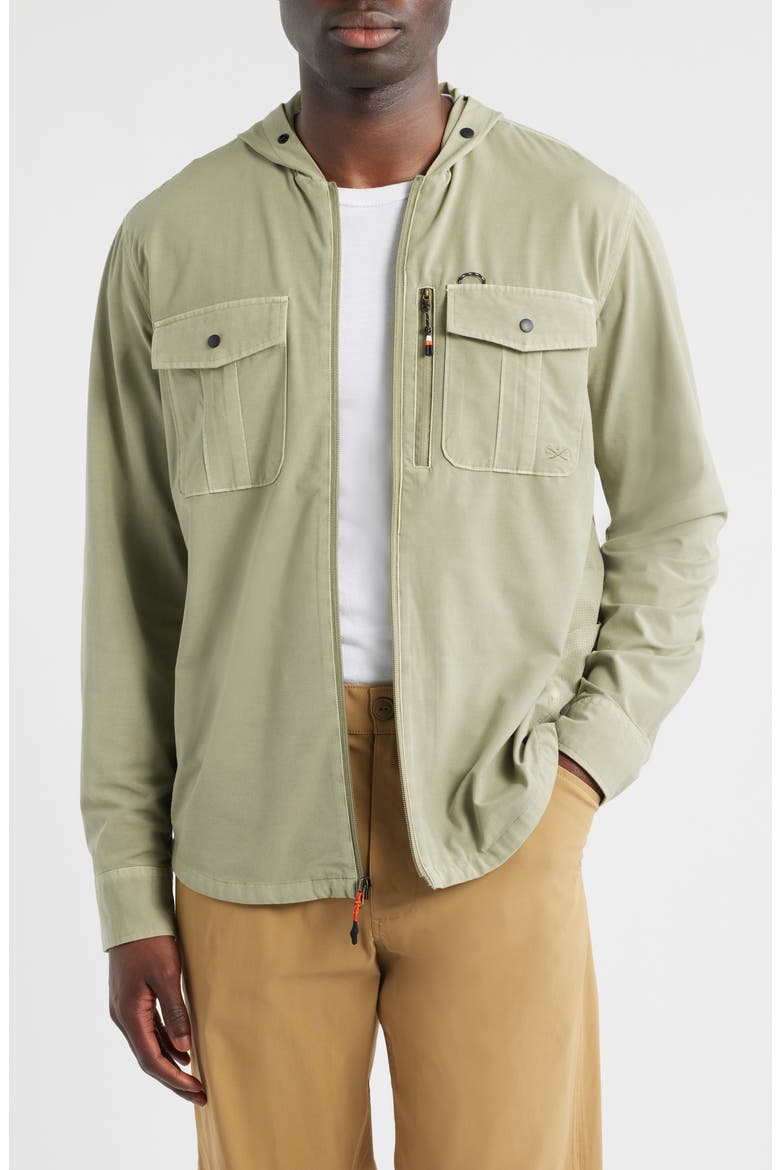 Albright UV Hooded Fishing Shirt, Main, color, MOSS