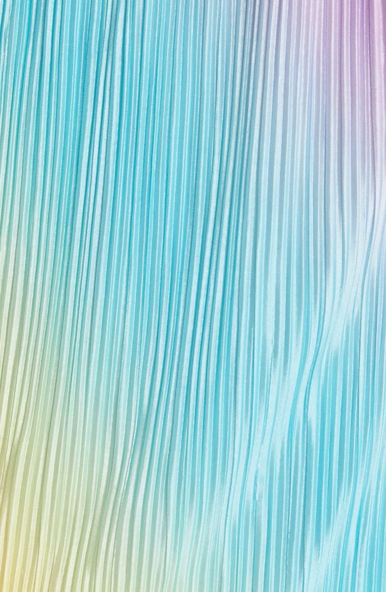 Dressed in Lala Est La Vie Rainbow Stripe Two-Piece Shirt & Skirt Set, Alternate, color, Rainbow Daydream