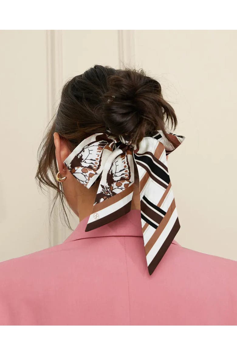 x Leatherology Silk Twill Skinny Scarf, Alternate, color, Neutral