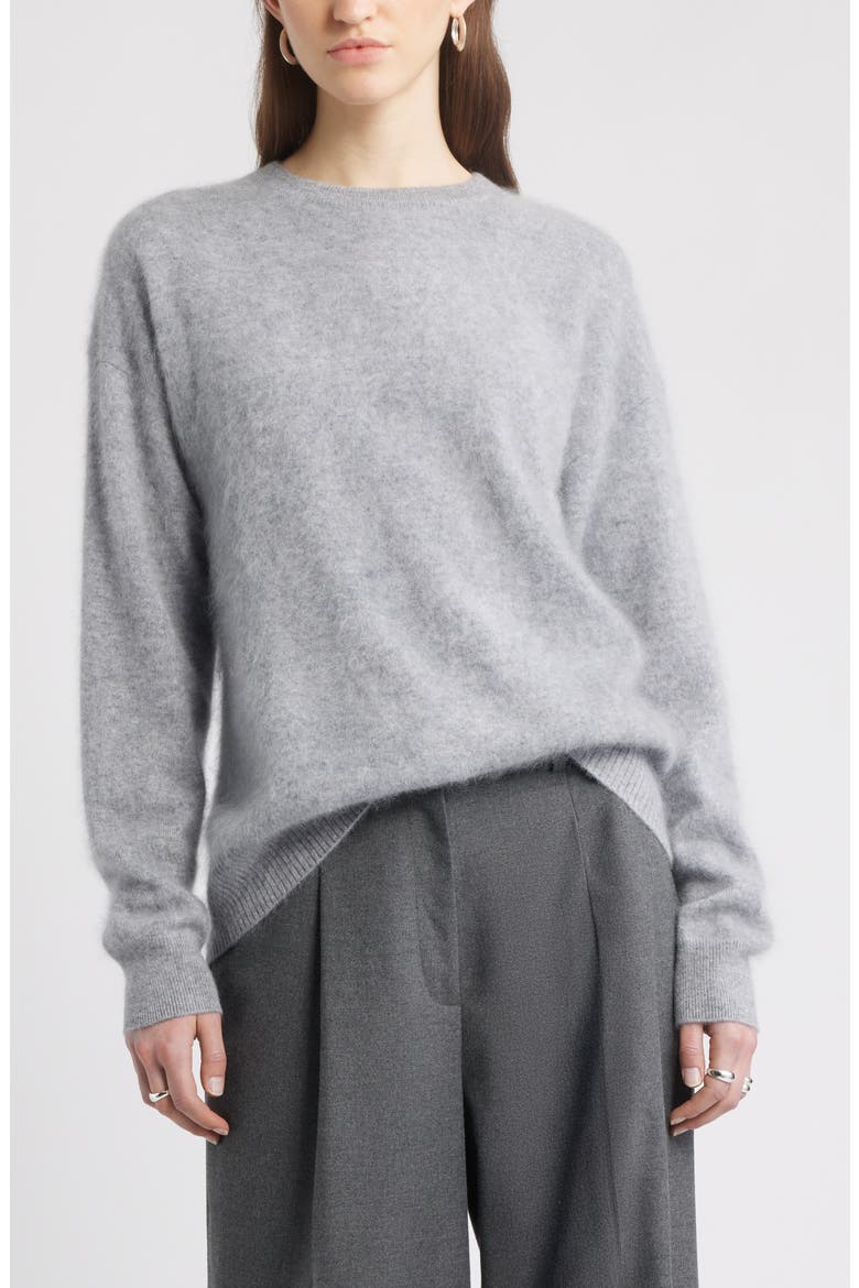 Brushed Cashmere Sweater, Main, color, GREY SNOW HEATHER