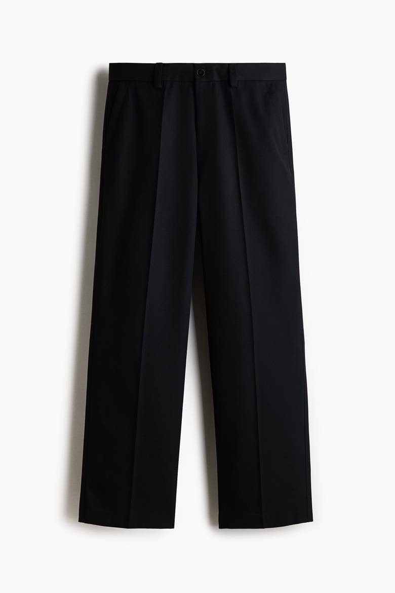 Relaxed-fit Wide-leg Tailored Pants, Alternate, color, Black