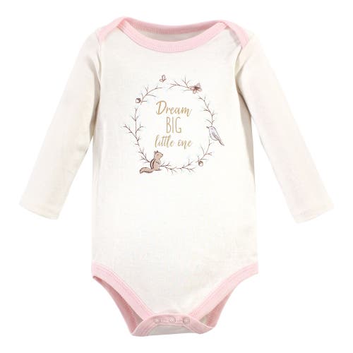 Hudson Baby Essential All-cotton Long-sleeve Bodysuit Triple Pack In Blue