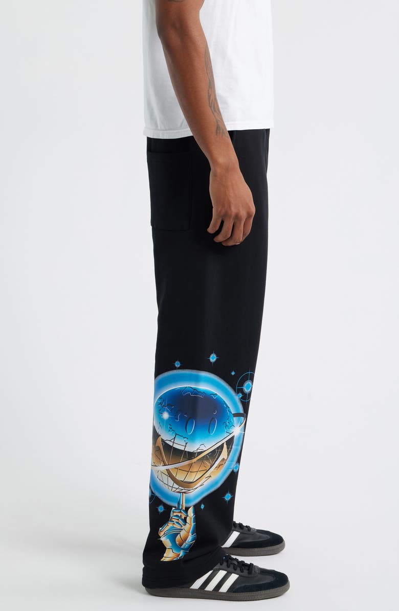 MARKET SMILEY<sup>®</sup> Chrome Logo Cotton Fleece Sweatpants, Alternate, color, Black