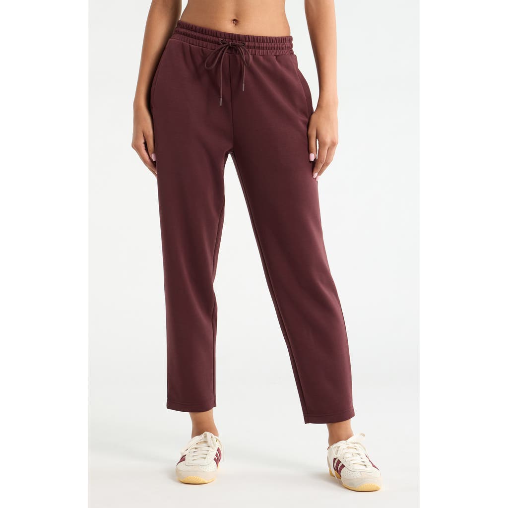 Zella Soft Luxe Ankle Pants in Brown Ristretto at Nordstrom, Size Large