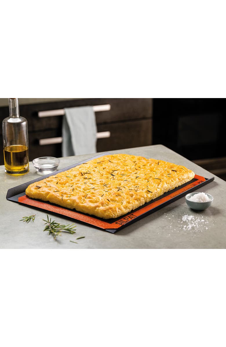 Silpat Silpain Premium Non-Stick Silicone Baking Mat for Bread, 11-5/8 x 16-1/2, Alternate, color, Orange