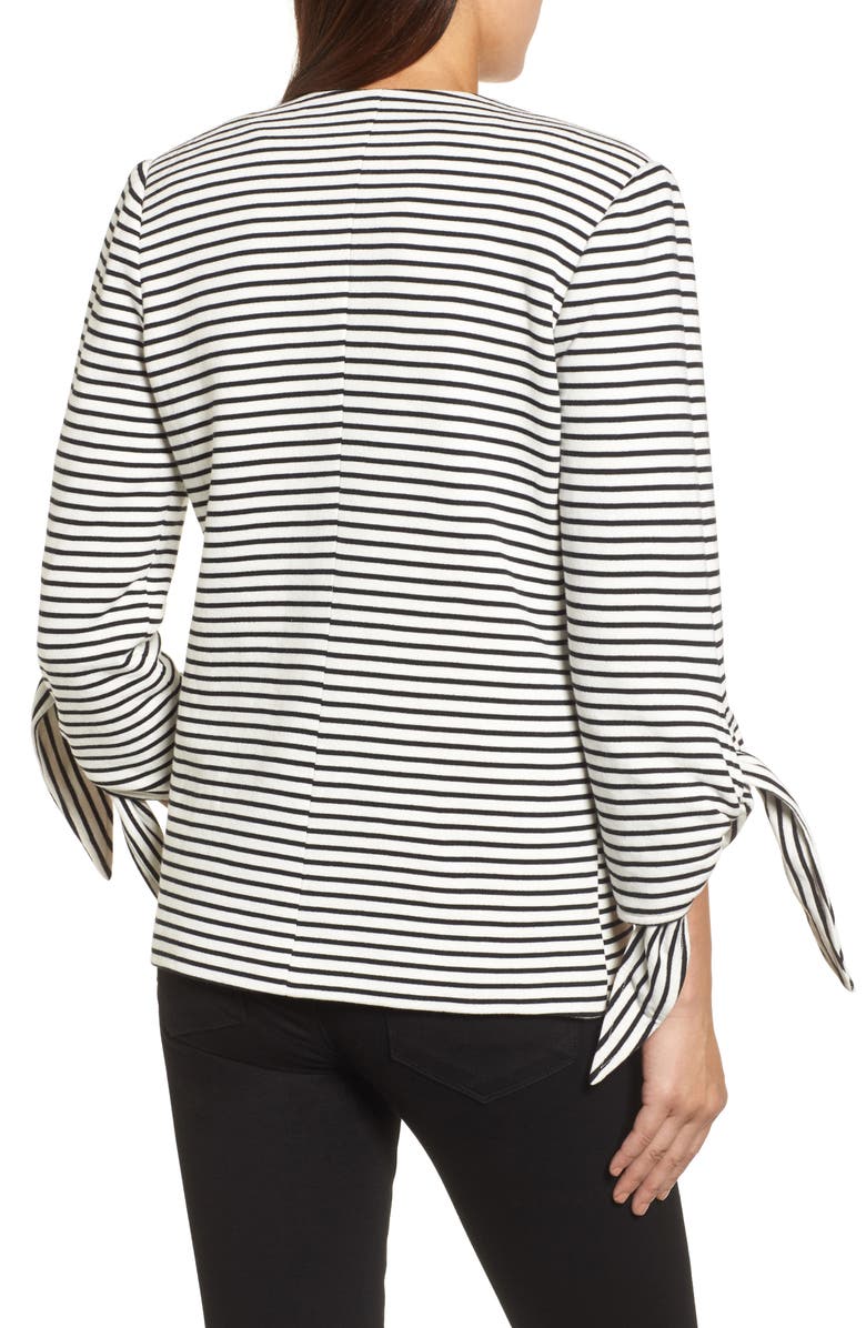 Olivia Moon Tie Sleeve Knit Blazer, Alternate, color,