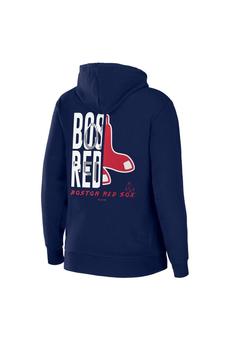 Women's WEAR by Erin Andrews Navy Boston Red Sox Sponge Fleece Full-Zip Hoodie, Alternate, color, Navy