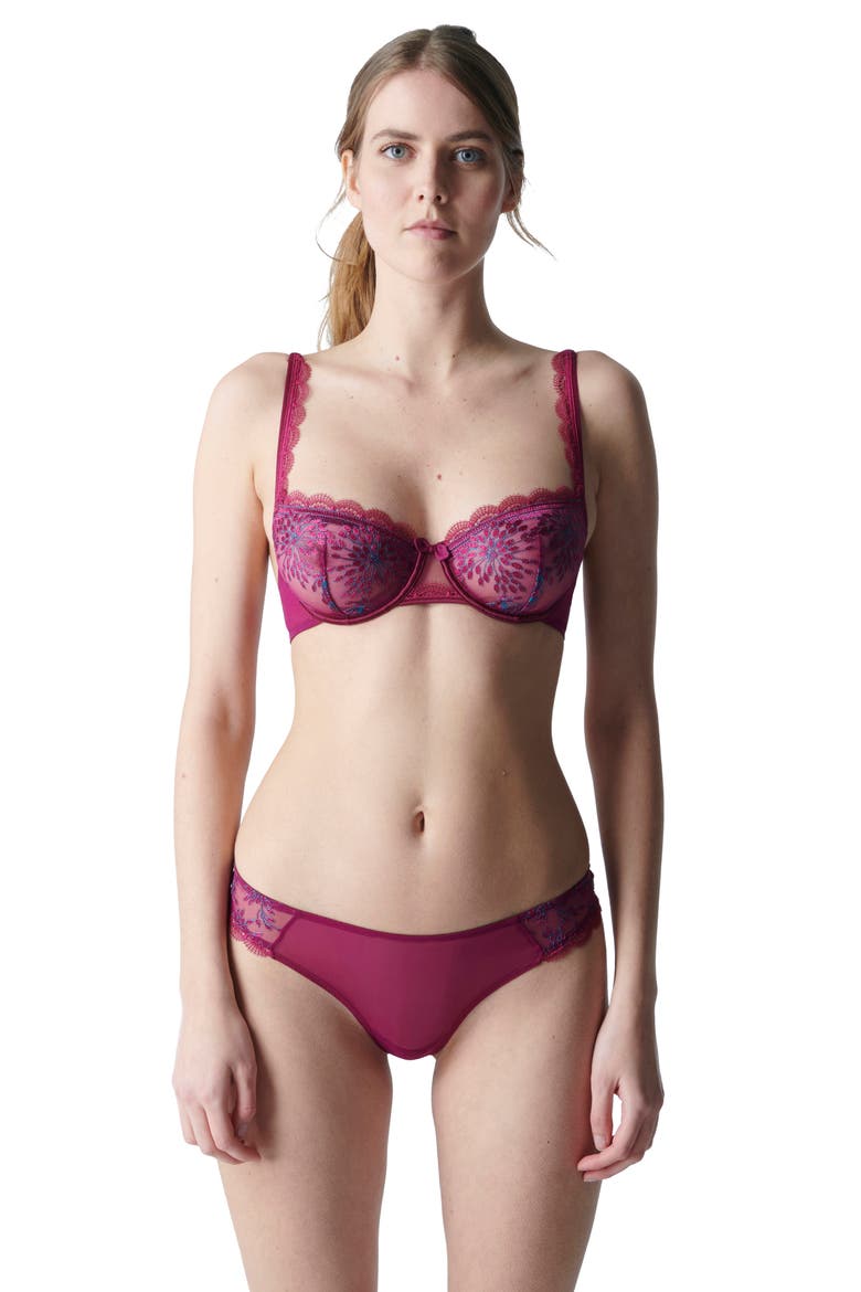 Singuliere Underwire Demi Bra, Alternate, color, SYRAH