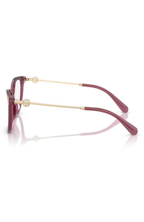 Tory Burch 53mm Cat Eye Optical Glasses In Purple