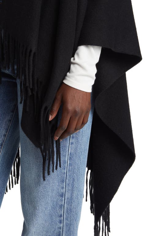 Rag & Bone Fringed Wool Ruana In Animal Print