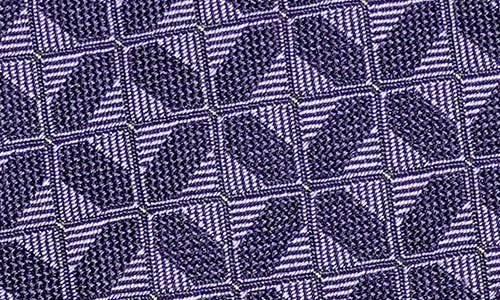 Jack Victor Gordon Geometric Jacquard Silk Tie In Purple