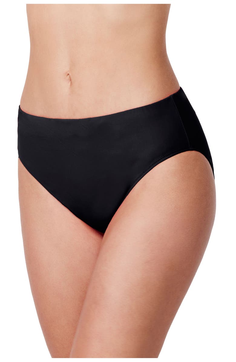 Profile by Gottex Tutti Frutti Mid Rise Swim Bottom, Alternate, color, Black