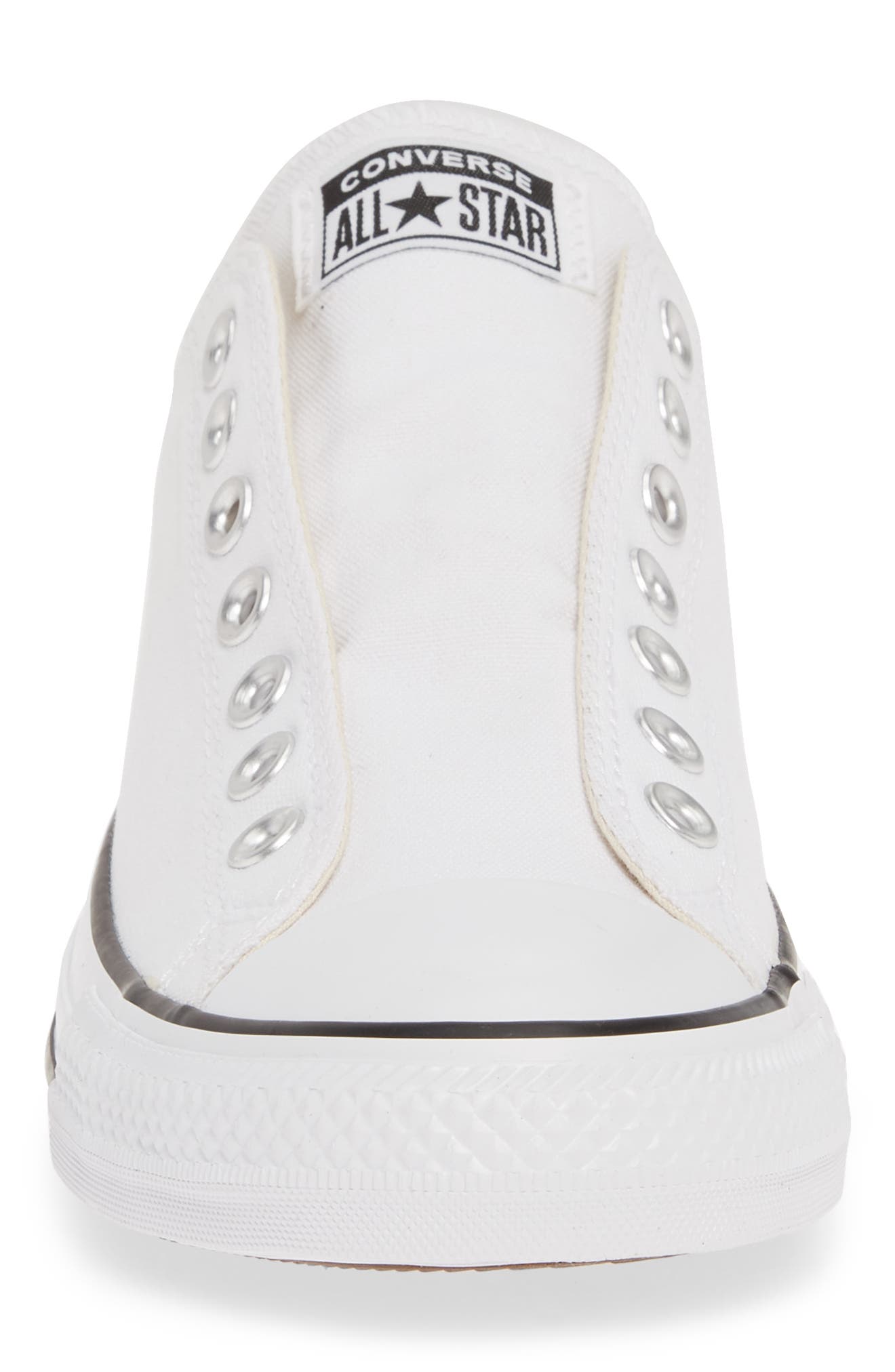 Chuck Taylor® All Star® Laceless Sneaker, Alternate, color, WHITE/ BLACK/ WHITE