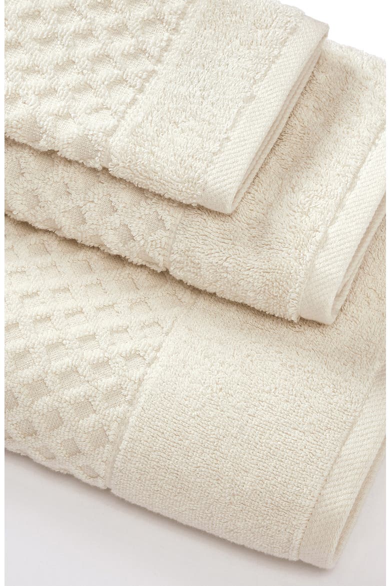 Diamond Waffle Texture 6-Piece Towel Set, Alternate, color, OATMEAL