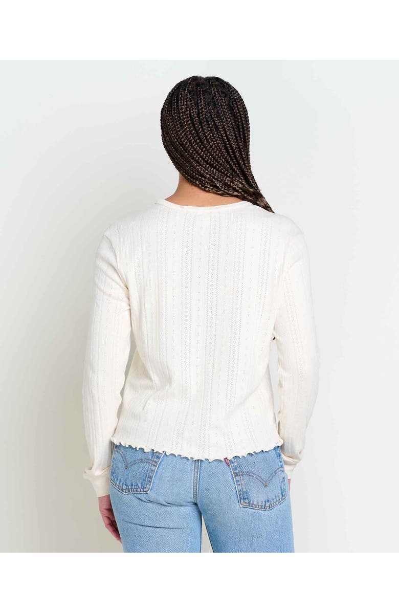 Toad & Co Foothill Pointelle Long Sleeve Crew II, Alternate, color, Salt