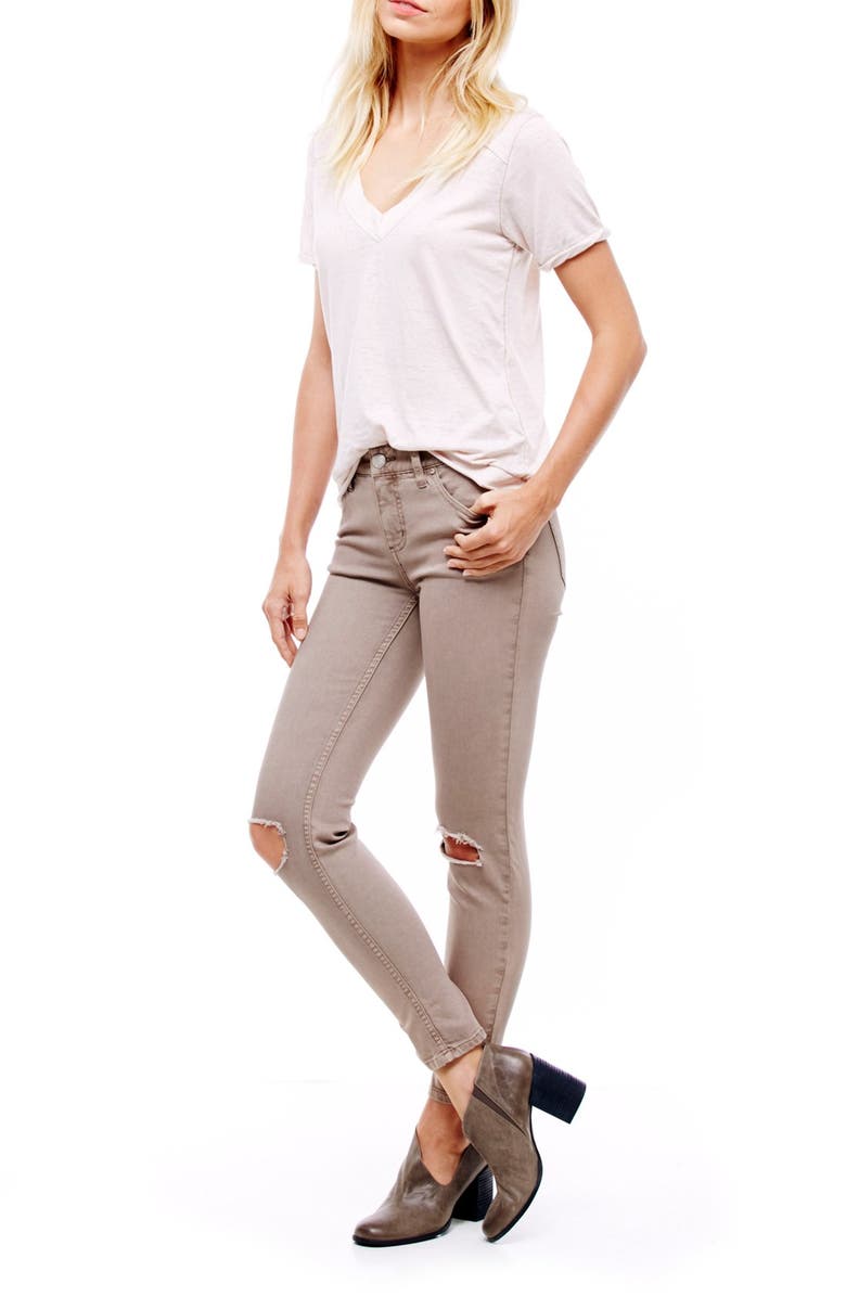 Free People Destroyed Jeans, Alternate, color, 