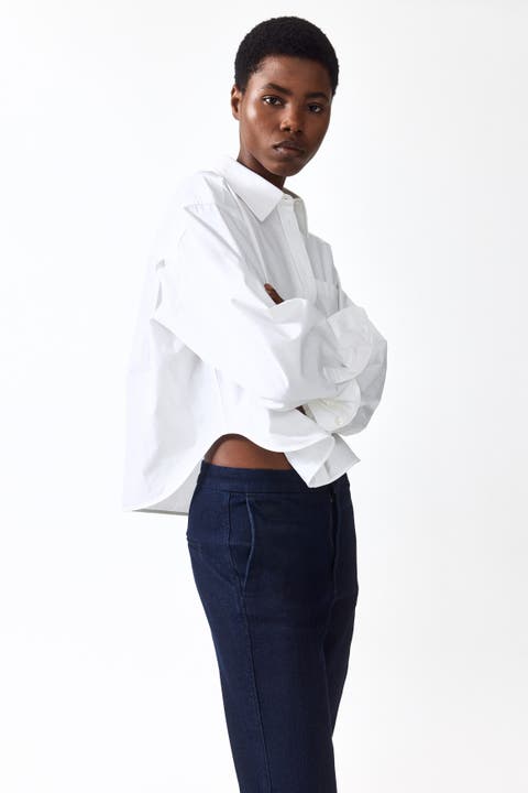 Flared High Waist Ankle Jeans