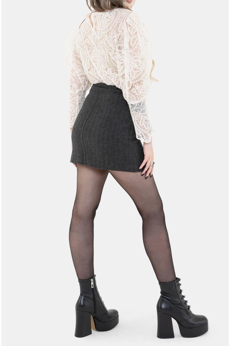 Chrysina Sequin Embellished Mini Skirt, Alternate, color, Grey