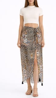 RANEES Animal Print Long Sarong