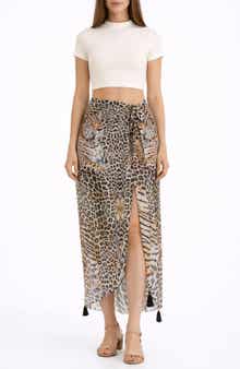 RANEES Animal Print Long Sarong