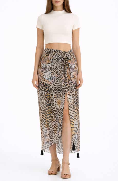 RANEES Animal Print Long Sarong