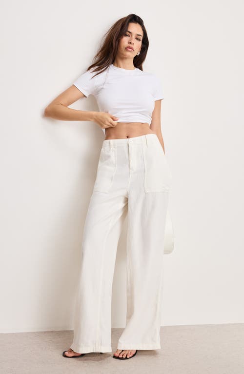 GOOD AMERICAN GOOD AMERICAN LITE COTTON BLEND PANTS 