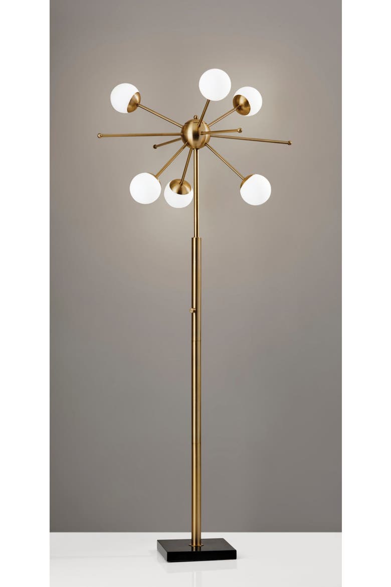 Doppler LED Floor Lamp, Alternate, color, ANTIQUE BRASS