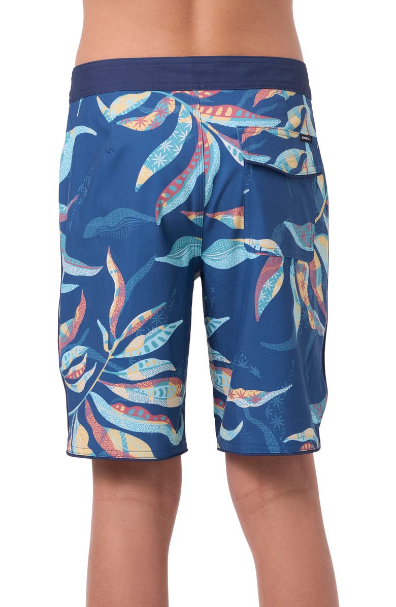 O'Neill Kids' Hyperfreak Mysto Scallop Board Shorts, Alternate, color, Indigo