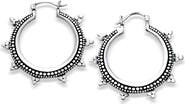 SAMUEL B. Sterling Silver Dot Hoop Earrings