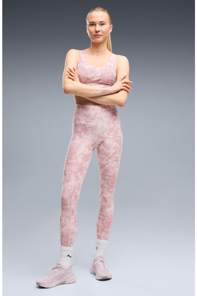 Cloudspun High Waist Full Length Tight Print Performance Leggings, Alternate, color, MISTY PINK