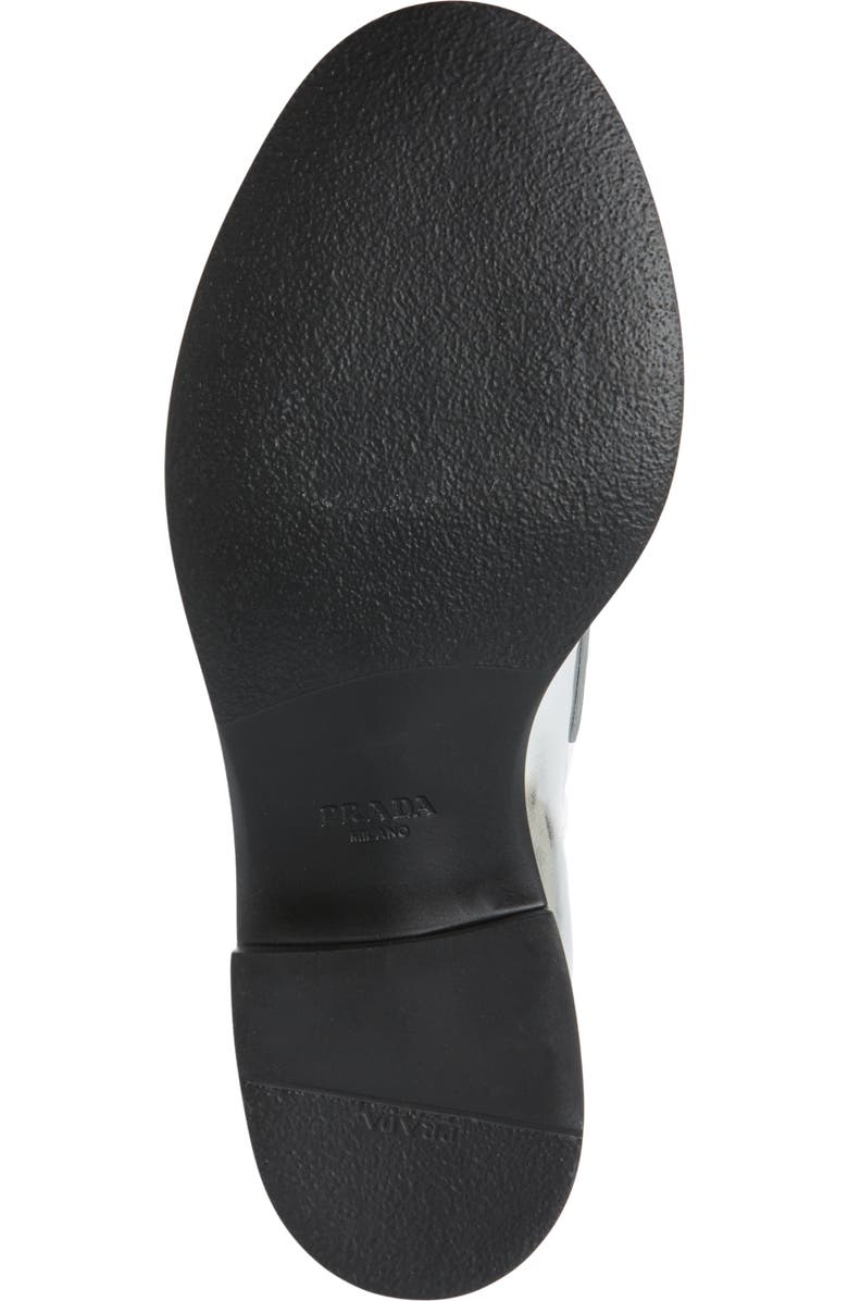 Prada Chocolate Metallic Loafer, Alternate, color,