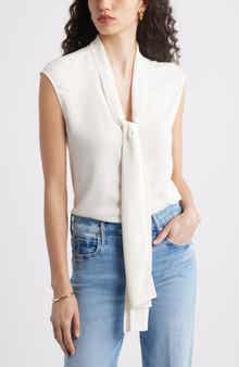 Nordstrom Tie Front Sleeveless Top