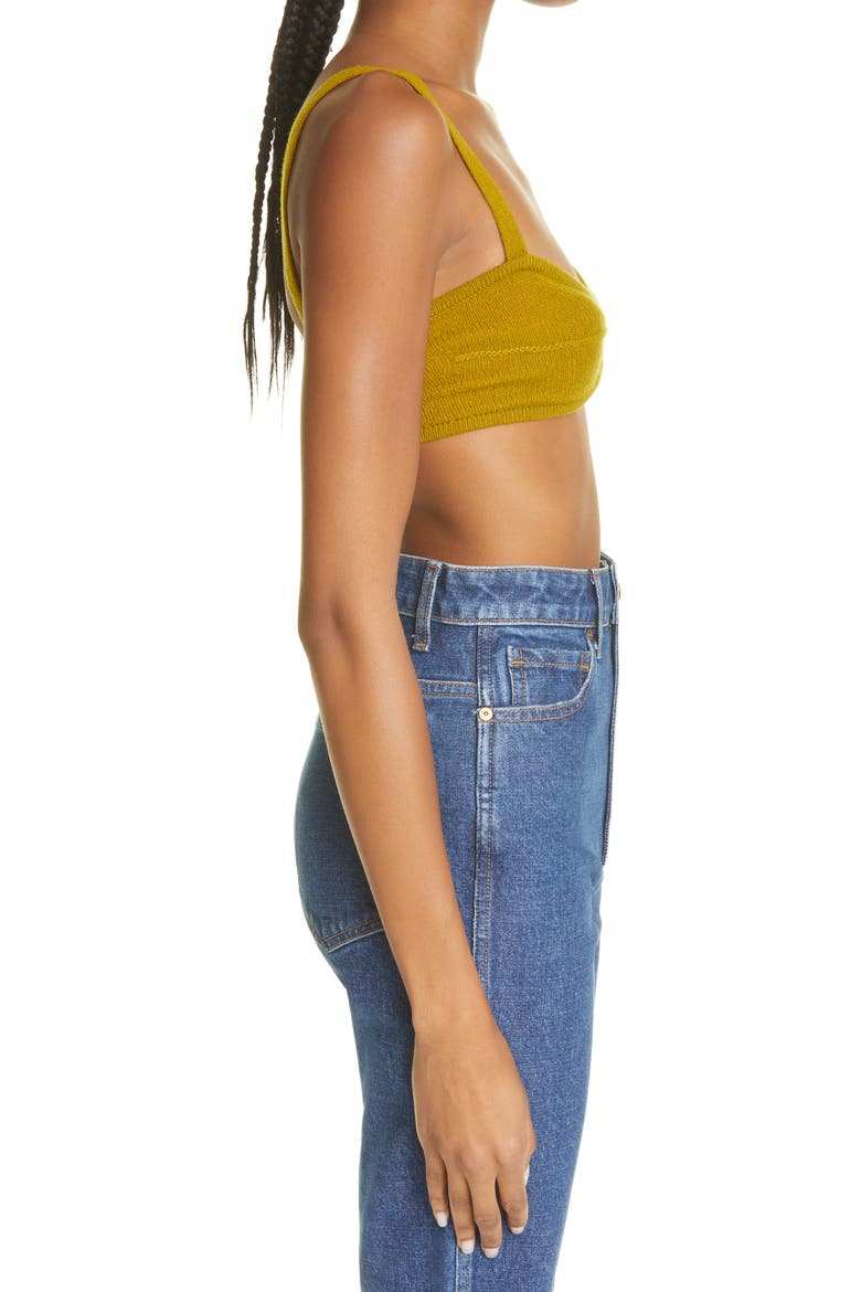 The Eda Cashmere Bralette, Alternate, color, ABSINTHE