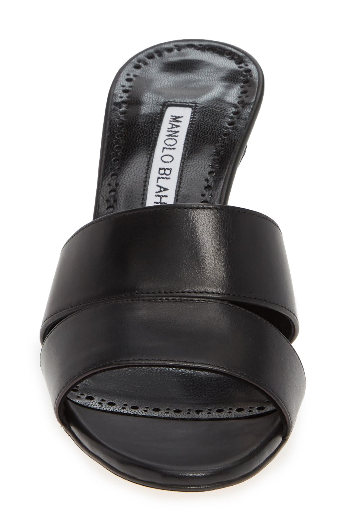 Iacopo Double Band Sandal, Alternate, color, BLACK LEATHER