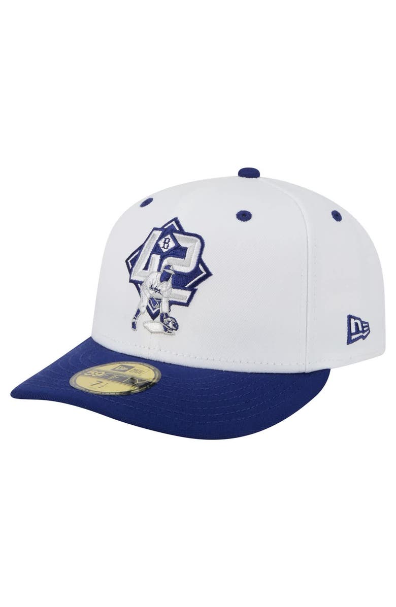 New Era Men's New Era Jackie Robinson White Brooklyn Dodgers 59FIFTY Fitted Hat, Alternate, color,