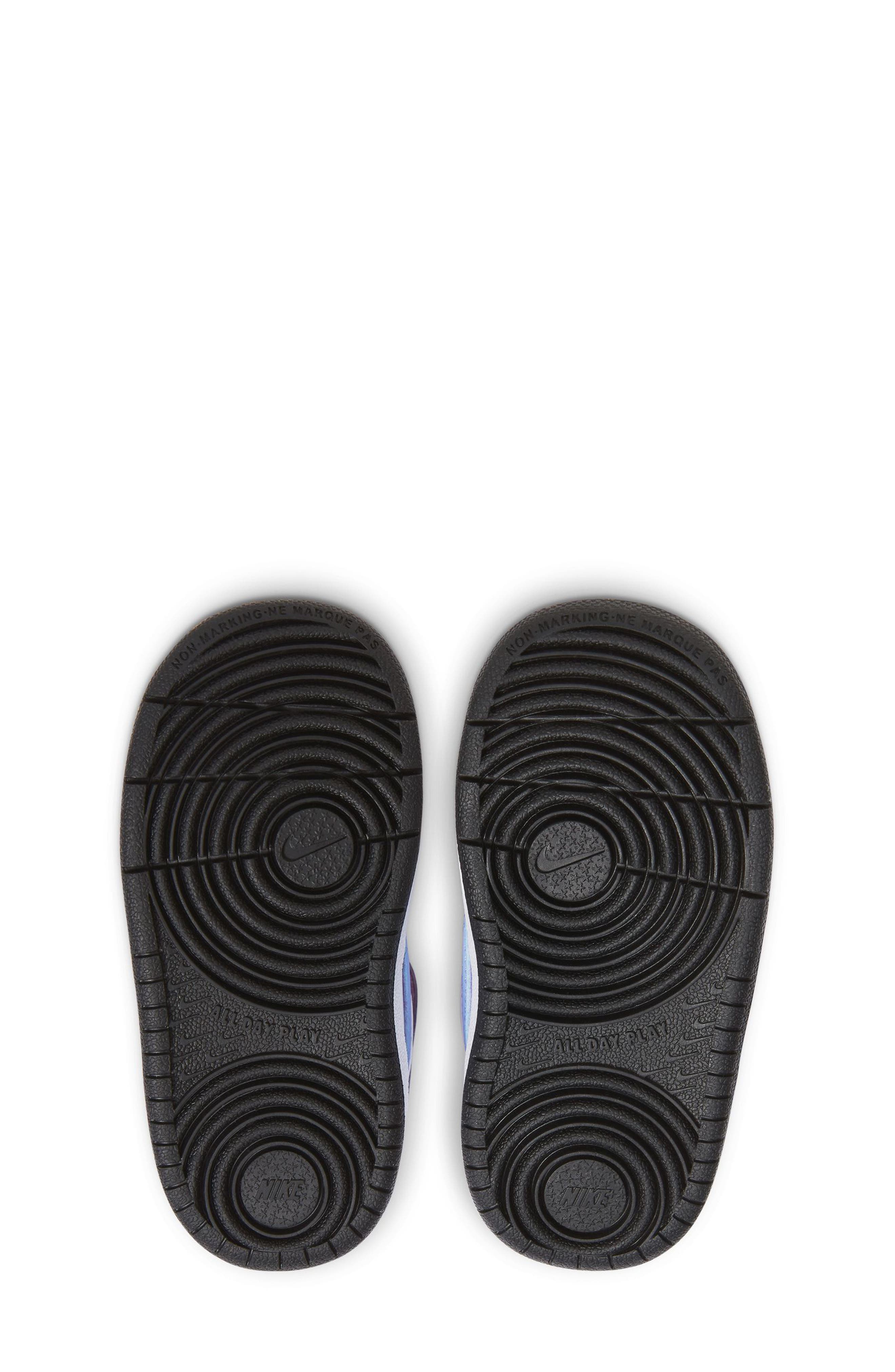 Nike Kids' Court Borough Mid 2 Sneaker, Alternate, color, White/ Royal Pulse/ Eggplant