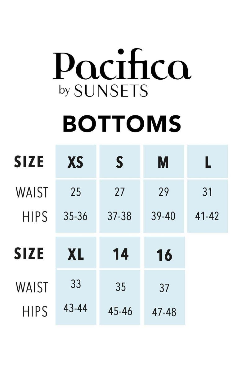 Pacifica by Sunsets Taryn Tie Side Bikini Swim Bottoms, Alternate, color, Black Pacifica