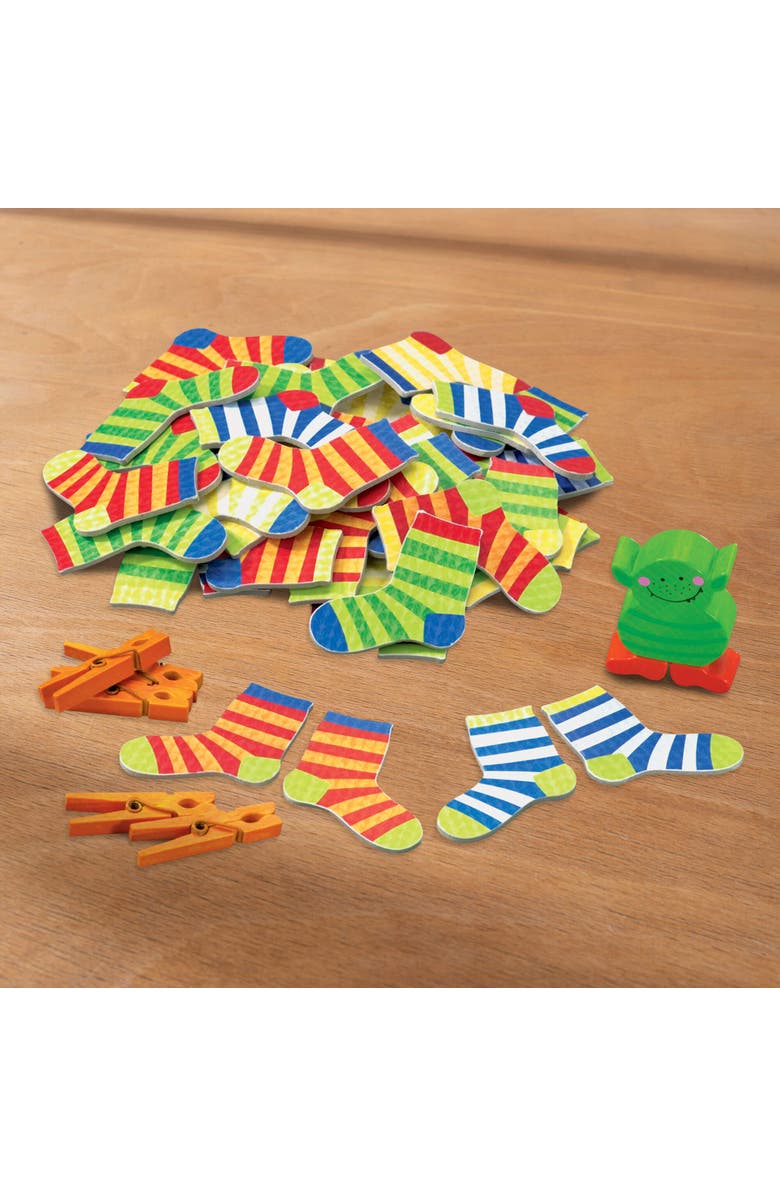 HABA Lucky Sock Matching & Memory Game for Kids 4 Year Olds & Up, Socken Zocken Family Games Kids and Adults, Made in Germany, Alternate, color, Yellow Multi