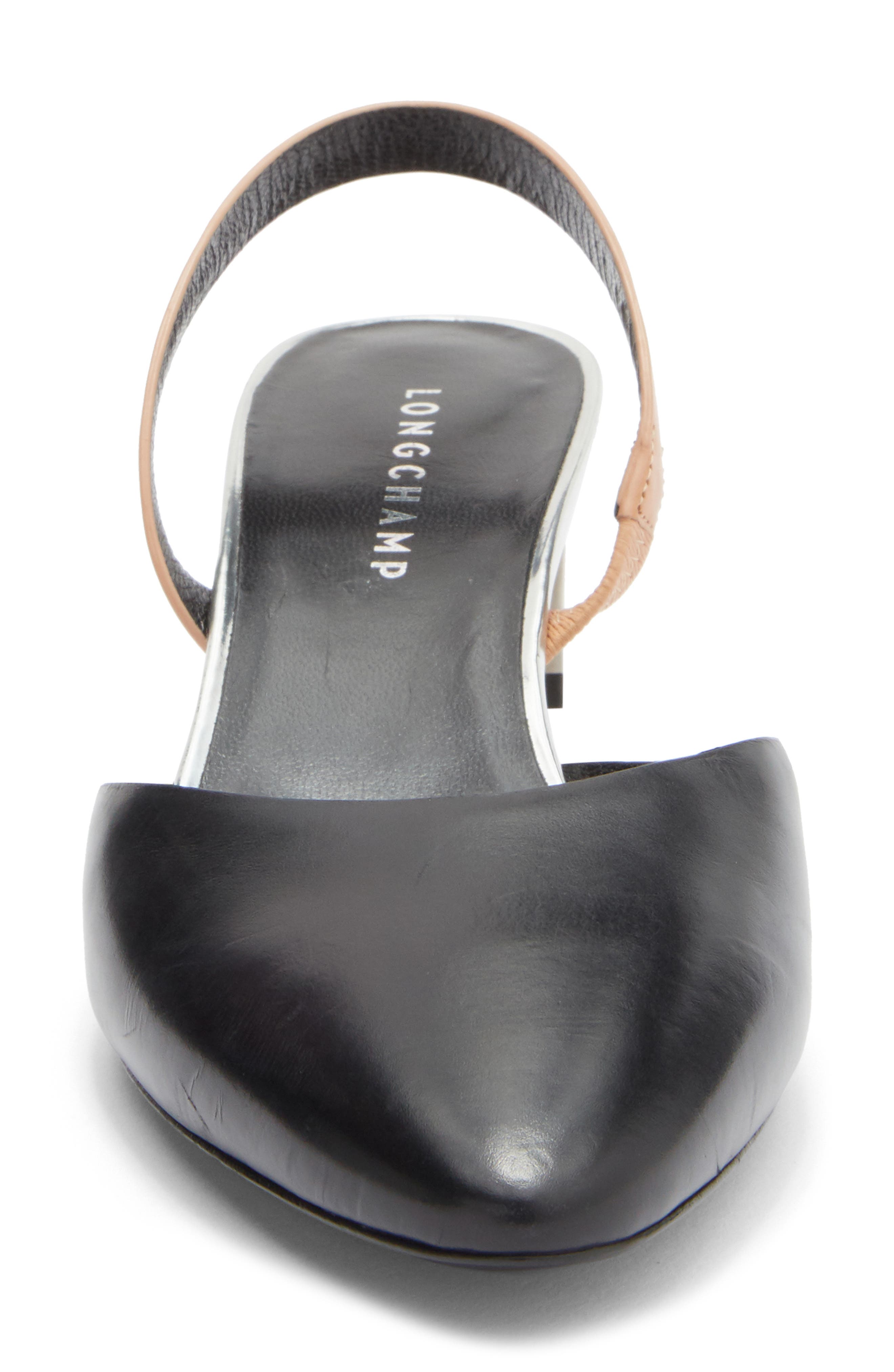 Longchamp Slingback Pump, Alternate, color, Black