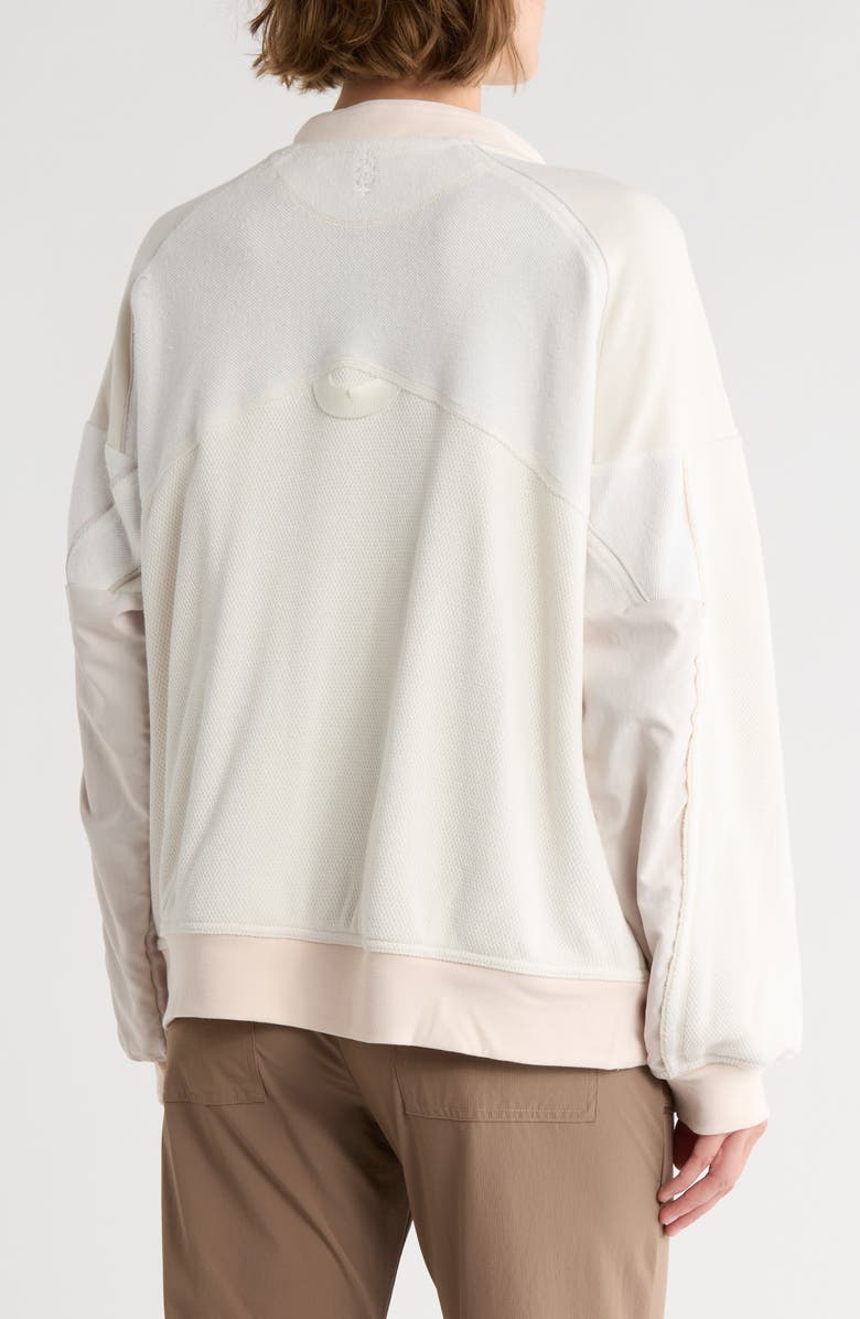 Free People Extra Winnings Bomber Jacket, Alternate, color, Ivory