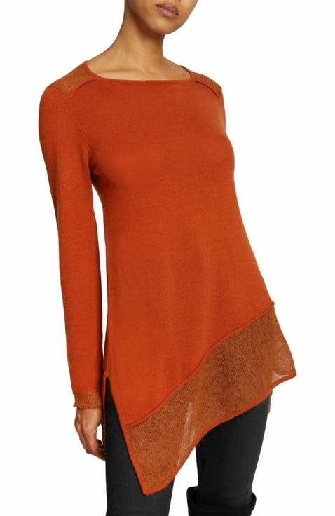 WELLA Asymmetrical Knit Sweater In Merino Wool