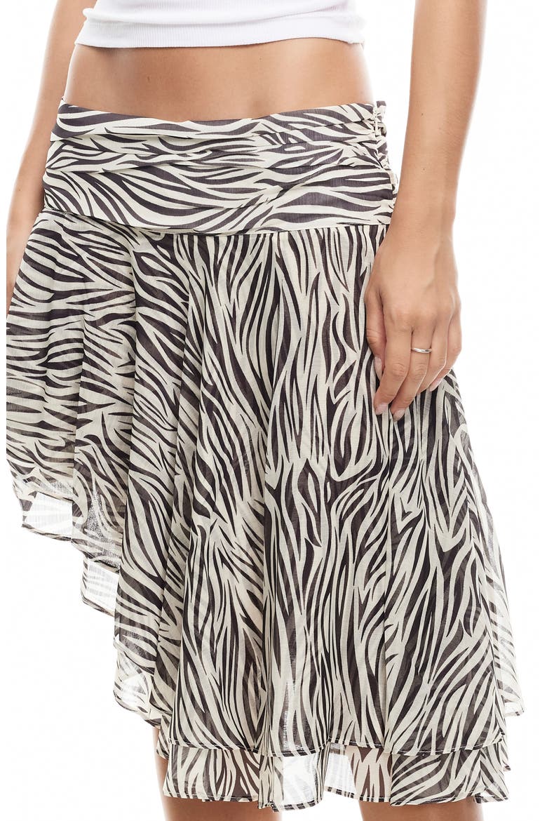 Legacy Chiffon Midi Skirt, Alternate, color, ZEBRA