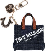 True Religion Mini Denim Tote Bag Charm