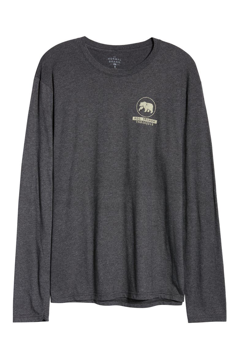 Registered Trademark Long Sleeve Graphic Tee, Alternate, color, CHARCOAL
