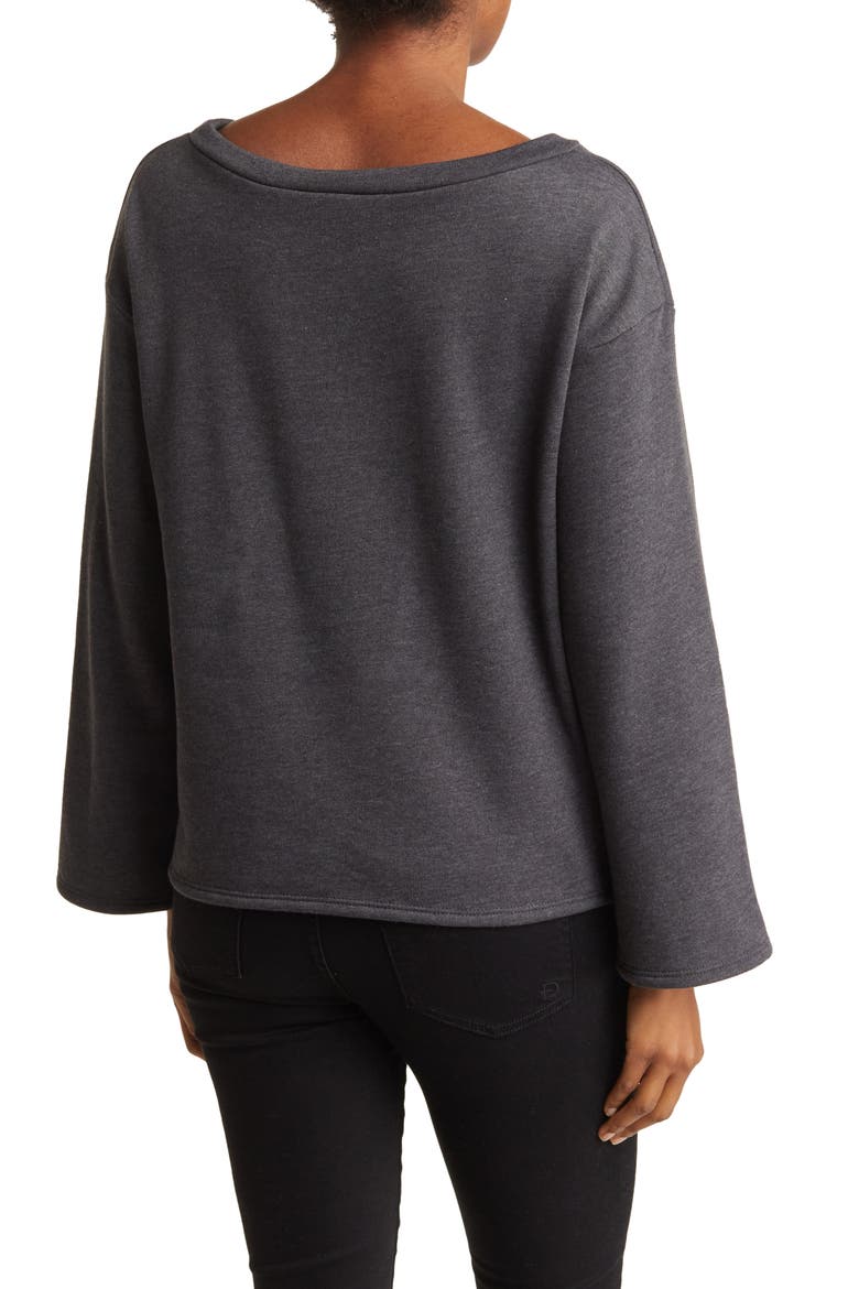 Spring Crewneck Long Sleeve Sweater, Alternate, color, CHARCOAL