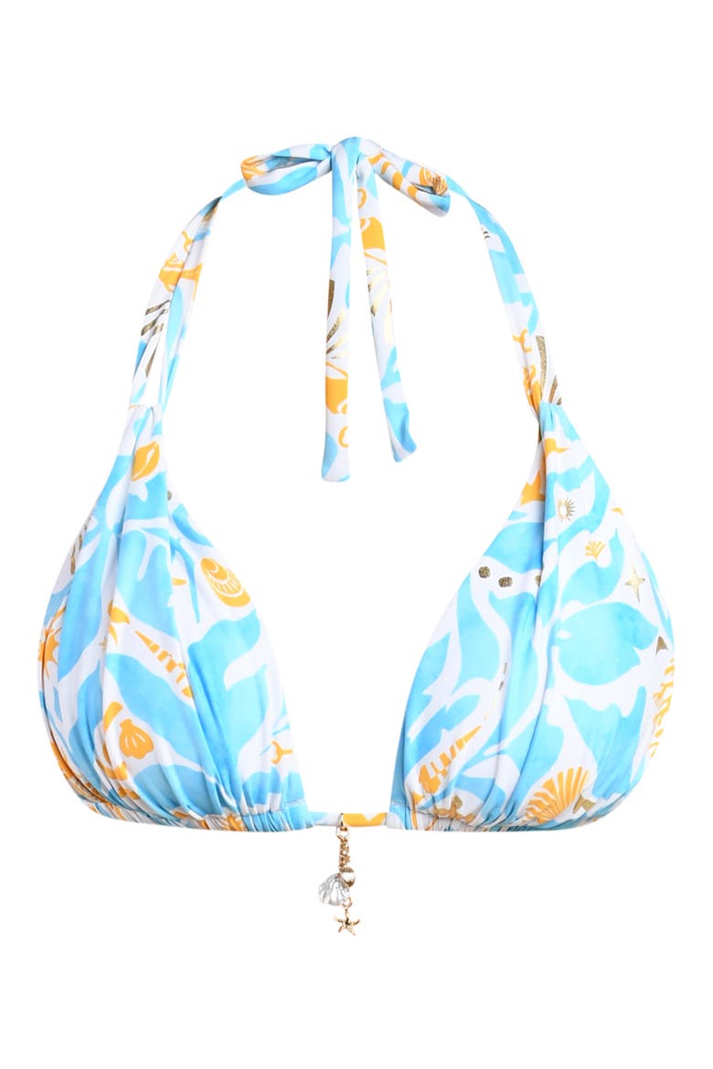 Trinket Halter Bikini Top, Alternate, color, SKY